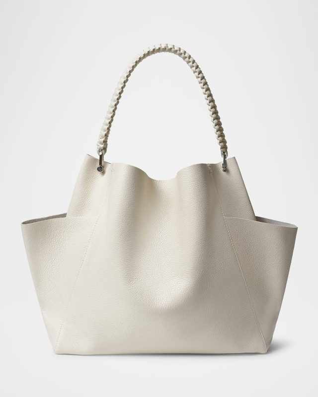 Loom Grained Leather Shoulder Bag